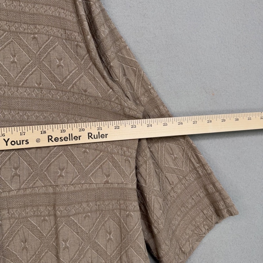 Soft Surroundings Cardigan Sweater Womens 1X Plus Beige Jewel Button Geometric - Picture 11 of 13